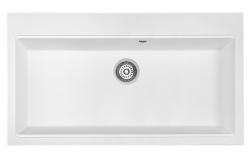 Aquadesign Natura grote granieten opbouw spoelbak wit 90x50cm 1208958279