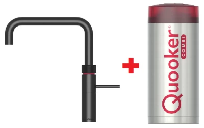 Quooker Fusion Square Gun Metal COMBI Warm, koud, kokend water 22FSGME