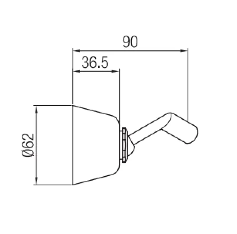 PB Unix kantelbare handdouchehouder chroom 1208958352