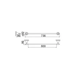 Huber Croisette Klassiek Handdoekrek 60cm Brons 4014.01H.BA