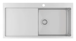 OUTLET MET SCHADE Ausmann Oder Blue grote rvs spoelbak 100x51cm vlakbouw en opbouw met afdruipgedeelte 1208957123