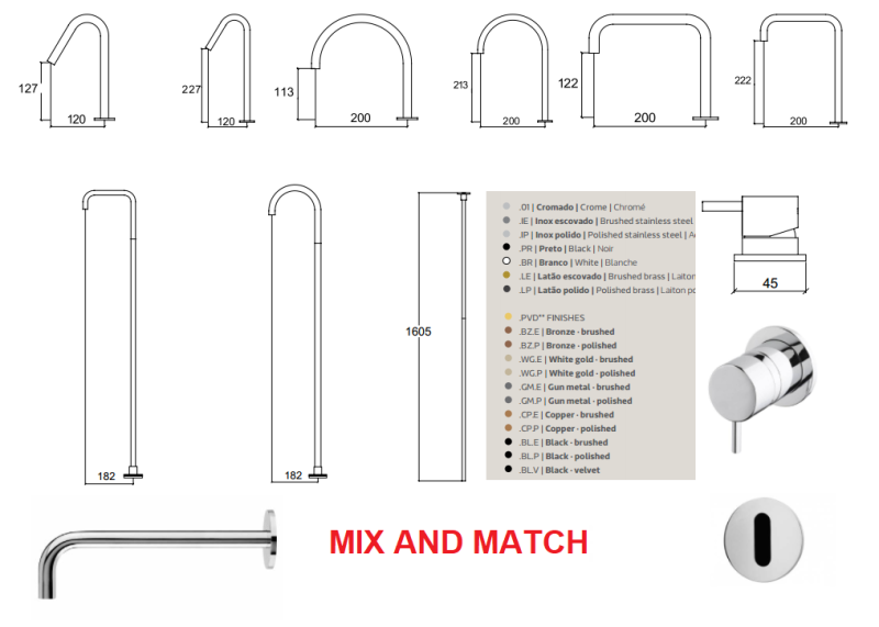Waterevolution Flow inbouw wastafel infrarood sensor op batterijen geborsteld licht goud T118EBWGE