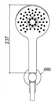 Waterevolution Flow ronde handdoucheset compleet met muuraansluiting messing - 3 standen - T1621RLE