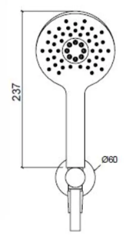 Waterevolution Flow ronde handdoucheset compleet met muuraansluiting messing - 3 standen - T1621RLE