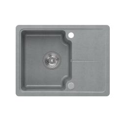 Quadri Kendal grijs graniet spoelbak 58x44cm met afdruipgedeelte 1208967404