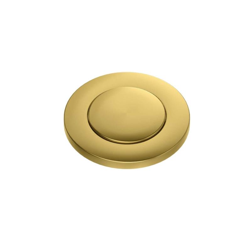 Quadri gouden dubbele spoelbak afvoerset en overloop met push to open knop goud 1208967590