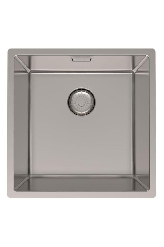 Pure.Sink Prestige RVS spoelbak 40x40 cm 10mm radius onderbouw, vlakbouw en opbouw PPG4040-02