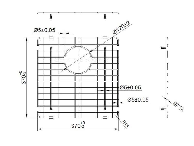 Pure.Sink Prestige bodemrek 40 Koper PPGGD40-62