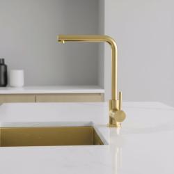 Pure.Sink Elite Steel Spark keukenkraan PVD geborsteld goud  PS8040-60