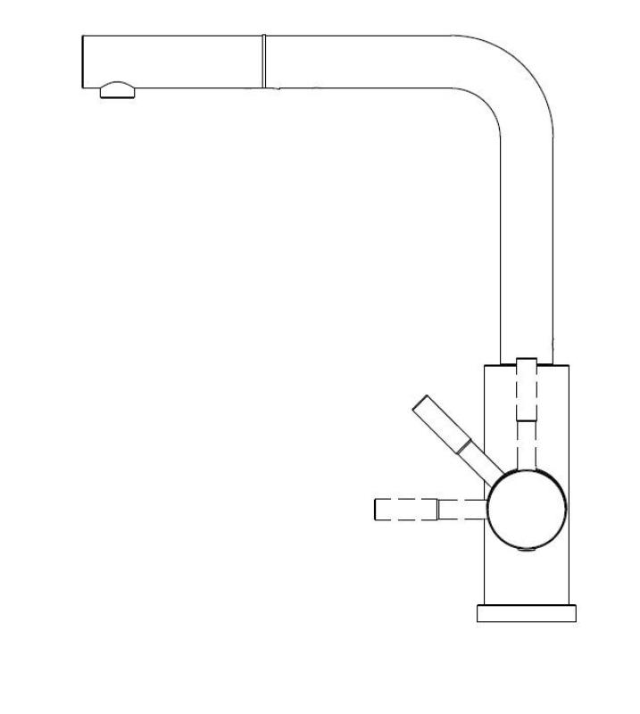 Pure.Sink Elite Steel Spark-S keukenkraan RVS met uittrekbare uitloop en sproeistand PS8041-02