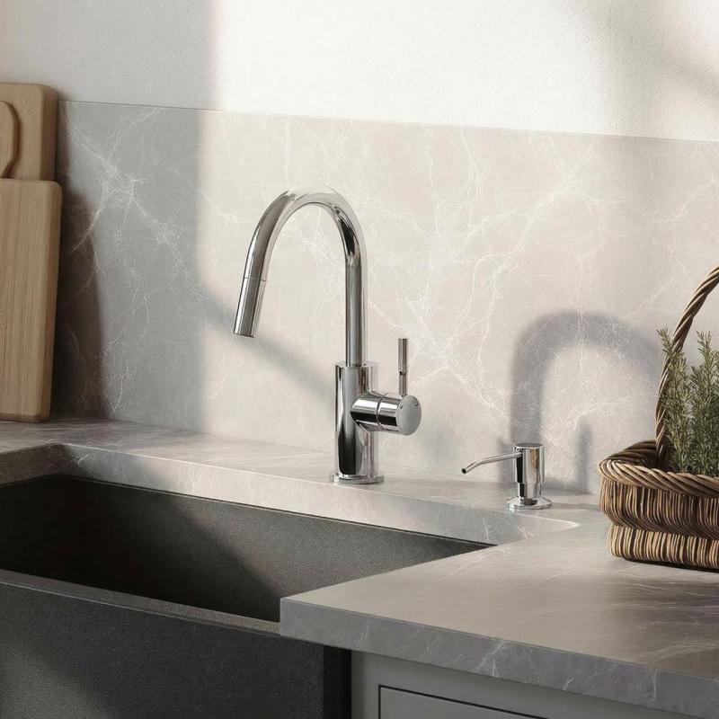 Quadri Manchester Inbouw Zeepdispenser Chroom- Boven Navulbaar 1208967654