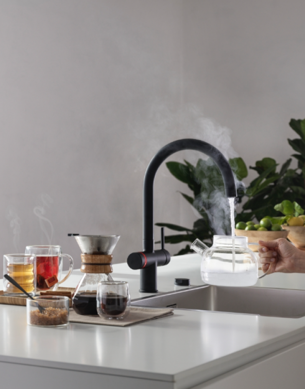 Franke Maris water hub 7L boiler 3-1 met Touch electronische kokend water kraan mat zwart met waterhub bypass 1208967856