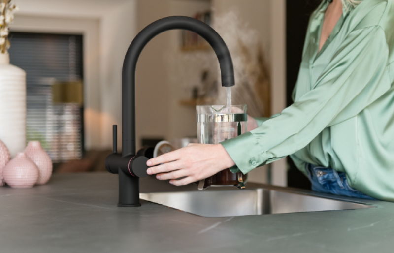 Franke Maris water hub 7L boiler 3-1 met Touch electronische kokend water kraan mat zwart met waterhub bypass 1208967856