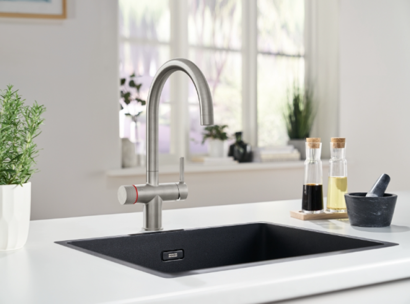 Franke Maris water hub 4L boiler 3-1 met Twist mechanische kokend water kraan RVS  met waterhub mengset 1208967858