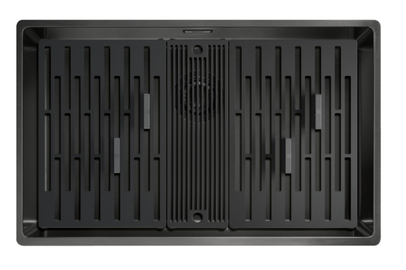 Franke Mythos Masterpiece BXM 210.68 Grote Gun Metal Spoelbak PVD Antraciet 685x410mm Vlakbouw en Onderbouw - 127.0676.885