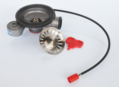 Franke afvoer met automatische lediging voor een spoelbak met een geïntegreerde plug 112.0301.673