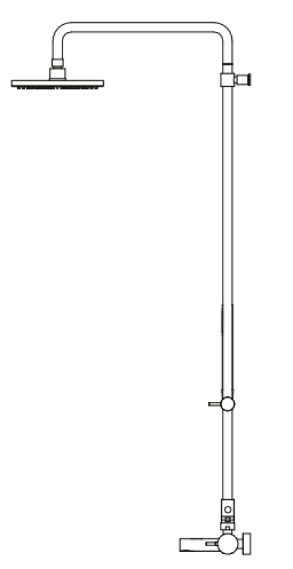 Waterevolution Flow drie-weg douchemengkraan met hand- en hoofddouche Wit T131NBR