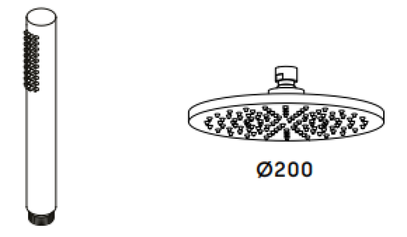 Waterevolution Flow drie-weg douchemengkraan met hand- en hoofddouche Messing T131NLE