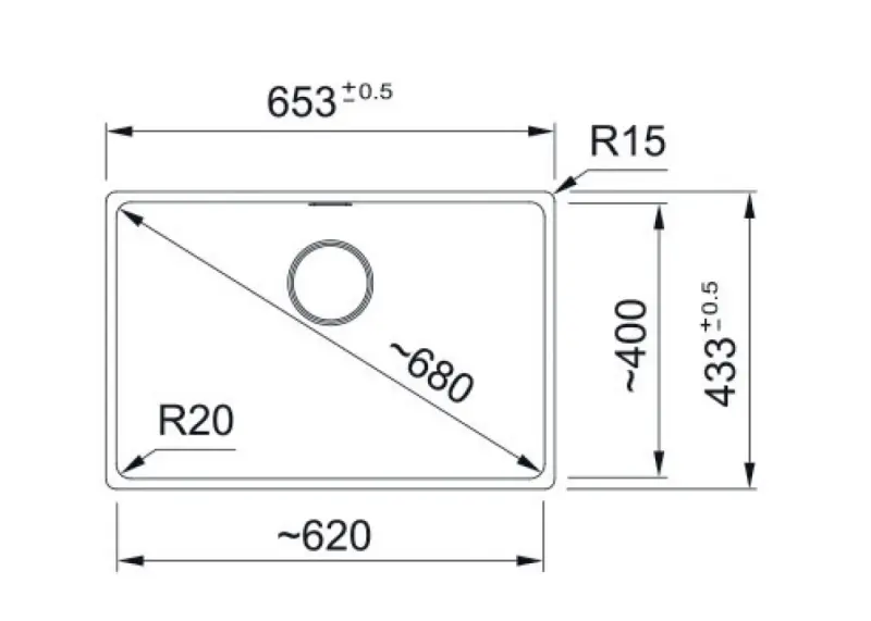 Franke Maris MRG 210-62 Fragranite Slate Grey Spoelbak grijs donker Vlakinbouw 135.0714.631