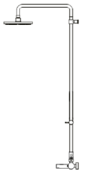 Waterevolution Flow drie-weg thermostatische douchemengkraan met hoofddouche en ronde handdouche Wit T131TNRBR