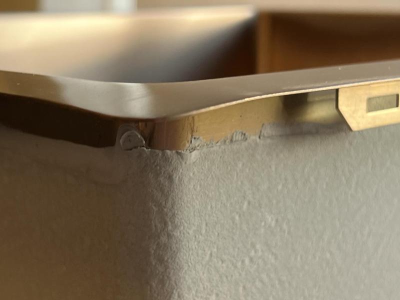 OUTLET Licht Beschadigd Ausmann Mosel RVS spoelbak koper kleur PVD Copper 50x40 onderbouw 1208969710