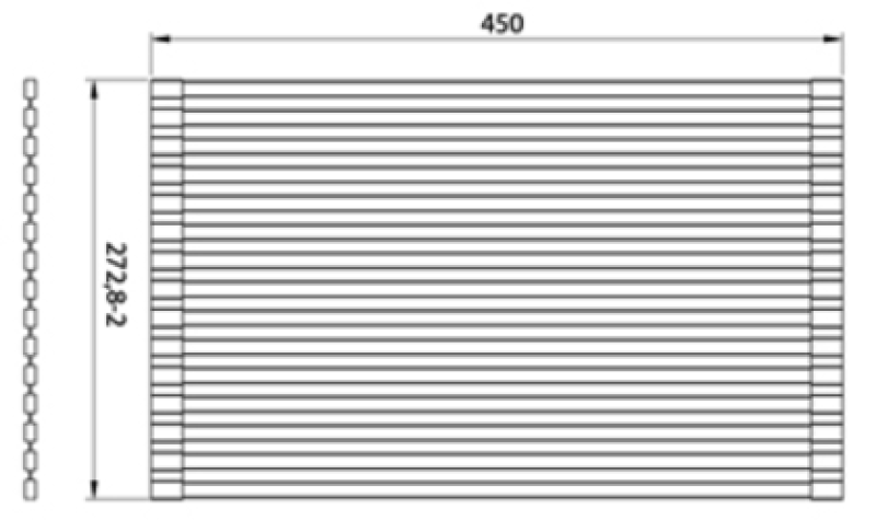 Ausmann Turt Koper Rolmat over en voor in de spoelbak 28x45 cm 1208969724