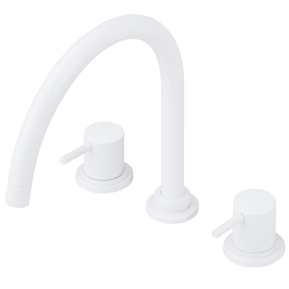 Waterevolution Flow 3-gats keukenmengkraan met draaibare uitloop en gefilterd water aansluiting wit T152UBR