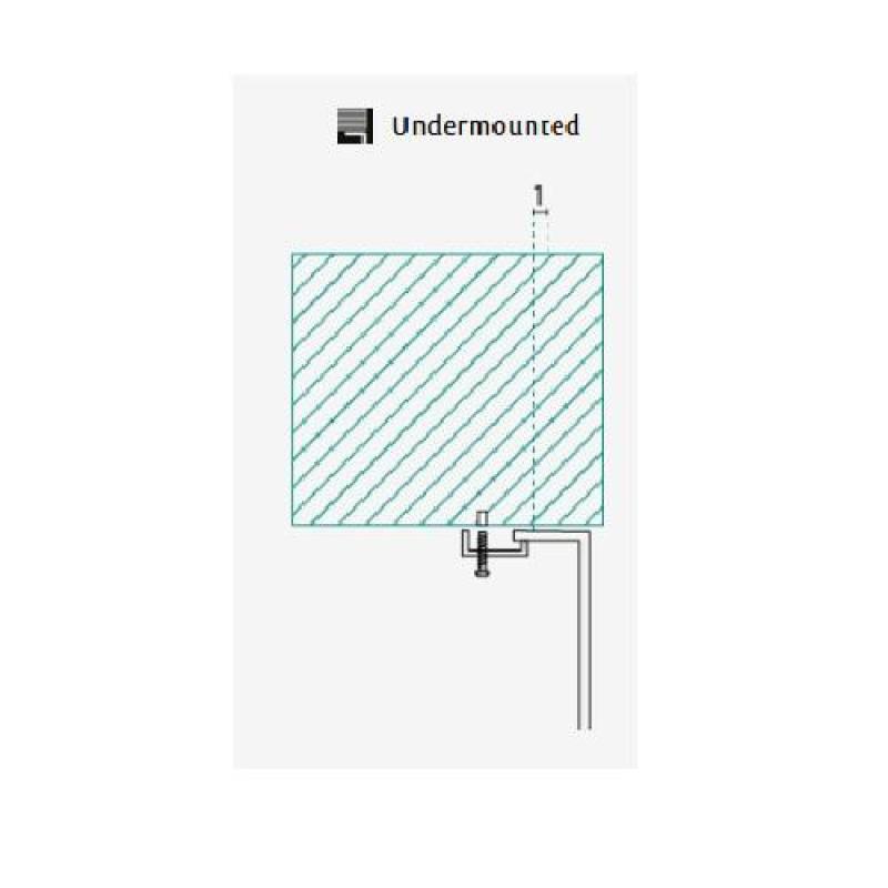 Banka Boston RVS Spoelbak 482 x 345 mm Onderbouw 1208970072