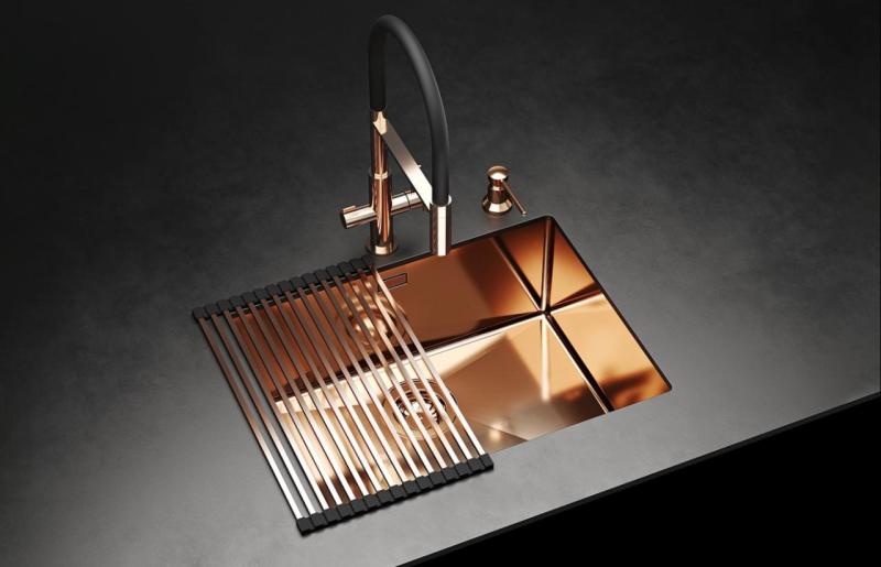 Ausmann Claridge 3-Weg Keukenmengkraan met Flexibele Uitloop en Gefilterd Water – Koper - 1208970503