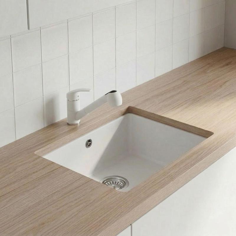 Graniteland Rhea Keukenmengkraan  Wit met Uittrekbare Uitloop en Dubbel-Functie Handdouche 1208970714