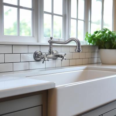 Ausmann Ceramic Mira Keramische Witte Spoelbak - Onderbouw en Tussenbouw 590 x 458 mm met RVS plug 1208970733
