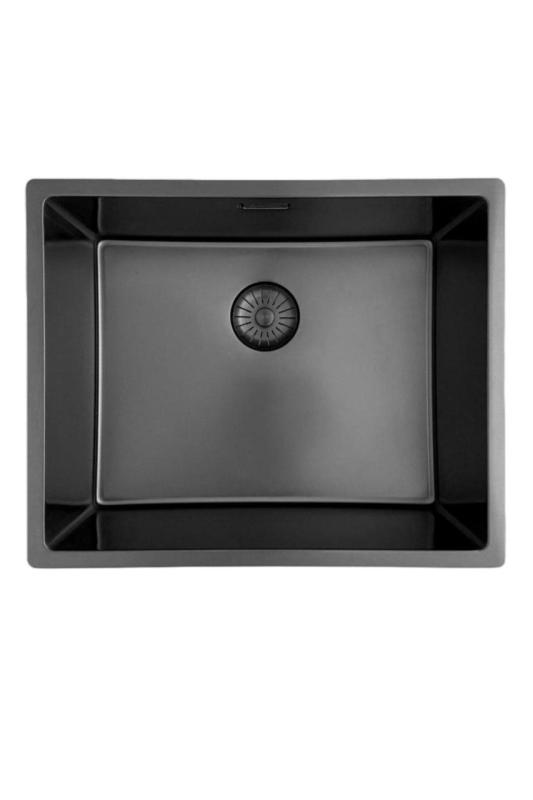 Pure.Sink Prestige  Combinatieset Gun metal spoelbak 50x40 cm met Gun metal Keukenkraan 1208970763