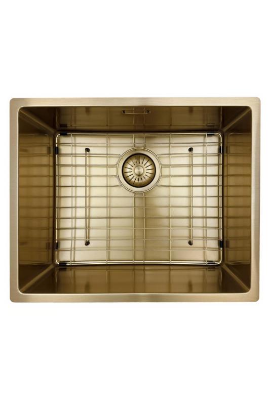 Pure.Sink Prestige  Combinatieset Gouden spoelbak 50x40 cm met Gouden Keukenkraan 1208970764