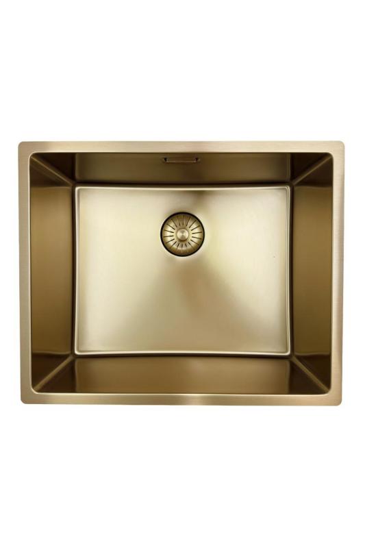 Pure.Sink Prestige  Combinatieset Gouden spoelbak 50x40 cm met Gouden Keukenkraan 1208970764