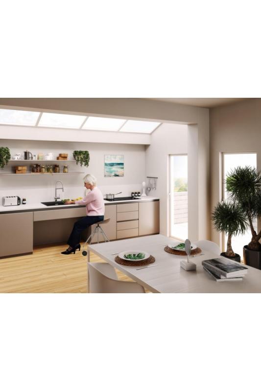 Franke Maris MRG 610-60 Care Fragranite Mat Zwart ondiepe mindervalide Spoelbak 635 x 559 mm Opbouw met Kraangatbank 114.0729.484