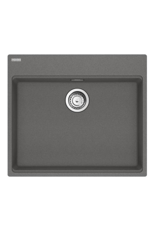 Franke Maris MRG 610-60 Care Fragranite Stone grey ondiepe mindervalide Spoelbak 635 x 559 mm Opbouw met Kraangatbank 114.0729.486