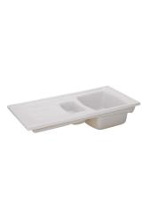Ausmann Ceramic Crest 1,5 Keramische Witte Spoelbak met Afdruipgedeelte 995 x 497 mm  1208971131