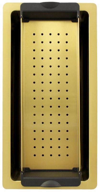 Pure.Sink Exclusivo kleine Gouden spoelbak 18x40 cm 10mm radius onderbouw, vlakinbouw en opbouw PEX1840-60