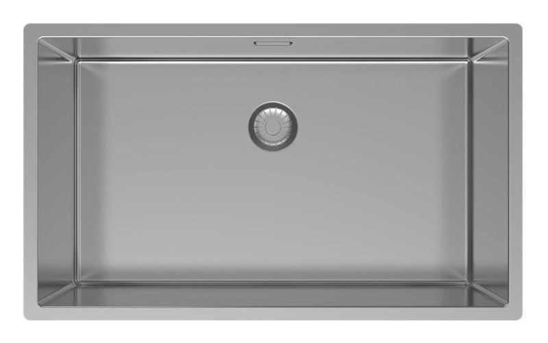 Pure.Sink Exclusivo grote RVS spoelbak 70x40 cm 10mm radius onderbouw, vlakinbouw en opbouw PEX7040-02