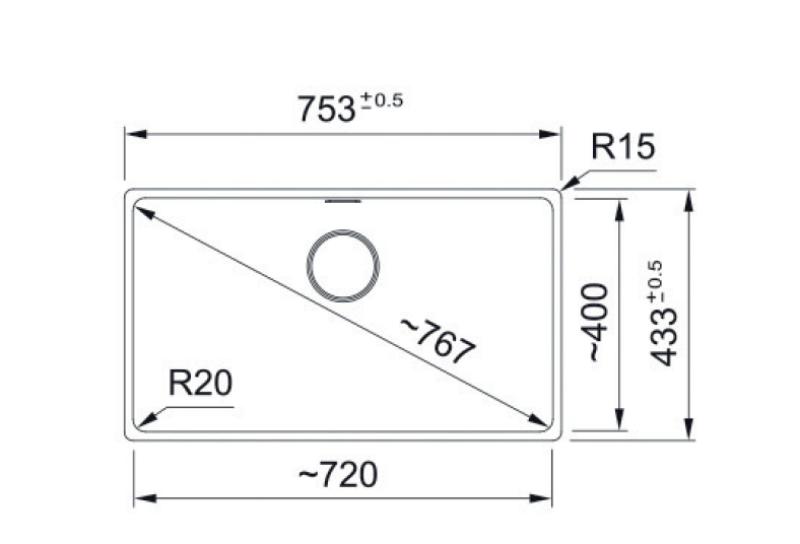 Franke Maris MRG 210-72 Fragranite Coffee cream spoelbak vlakinbouw 135.0725.667