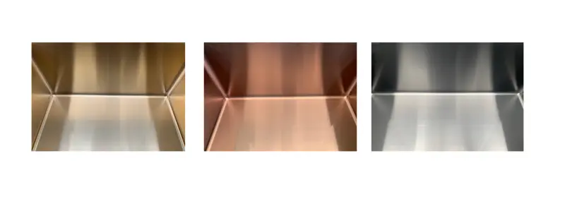 OUTLET  Schade bak Ausmann Weser RVS spoelbak antraciet kleur PVD Gun Metal 55x51 met kraangat onderbouw vlakbouw en opbouw 067144