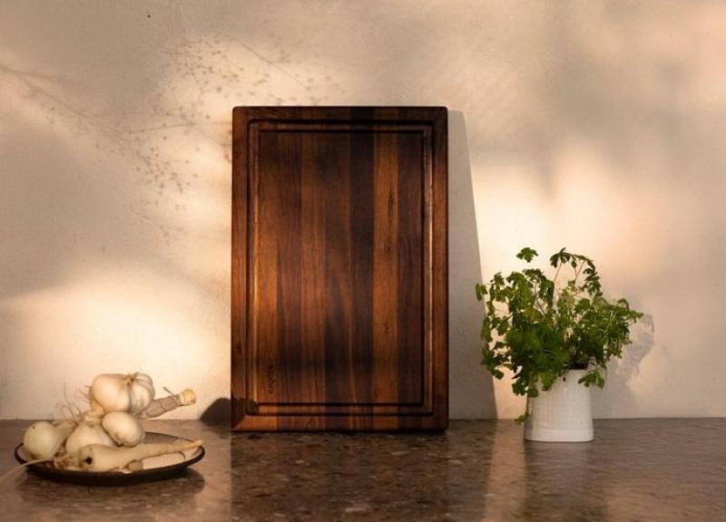 Woodsea Butcher Groove M - Walnoot Houten Snijplank met sapgeul 50x38 cm 1208971535