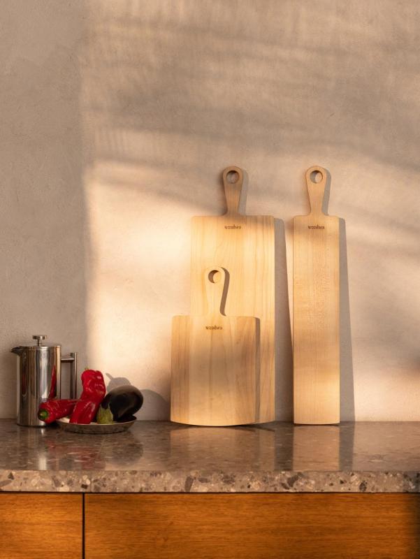 Woodsea Pine Natural M - Esdoornhouten snijplank 20x62 cm 1208971573