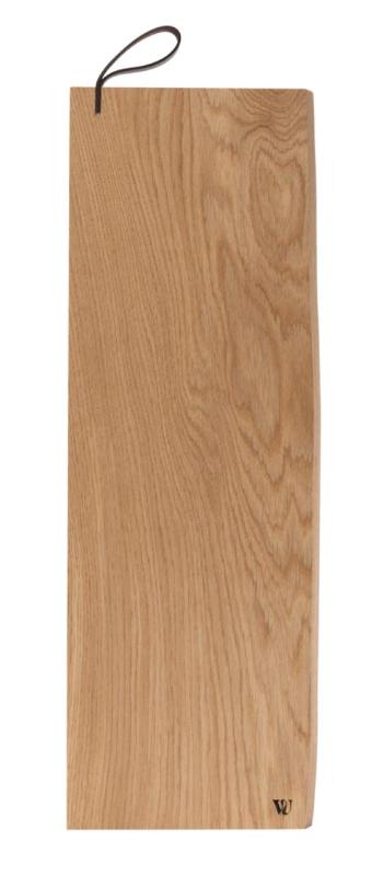 Woodsea Serving S - Eikenhouten Serveerplank 55x17 cm met lederen handvat 1208971615