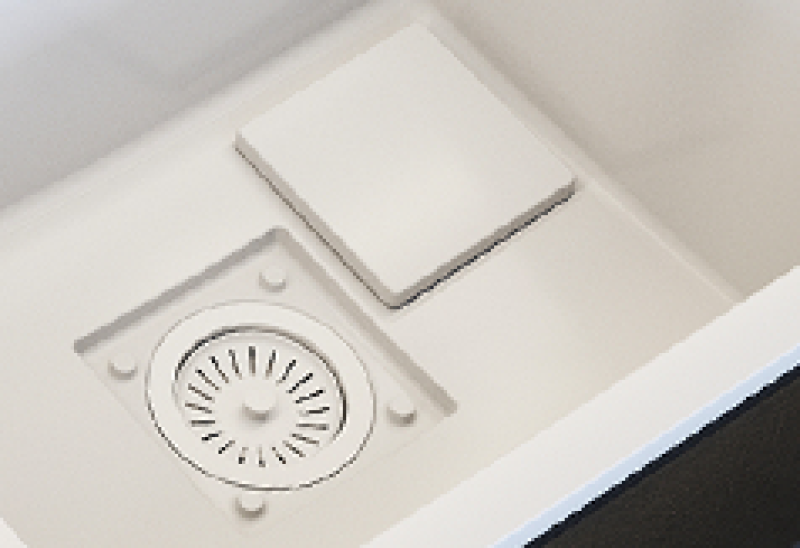 Graniteland Seta Granieten Witte Spoelbak opbouw 80x50 cm 1208971618