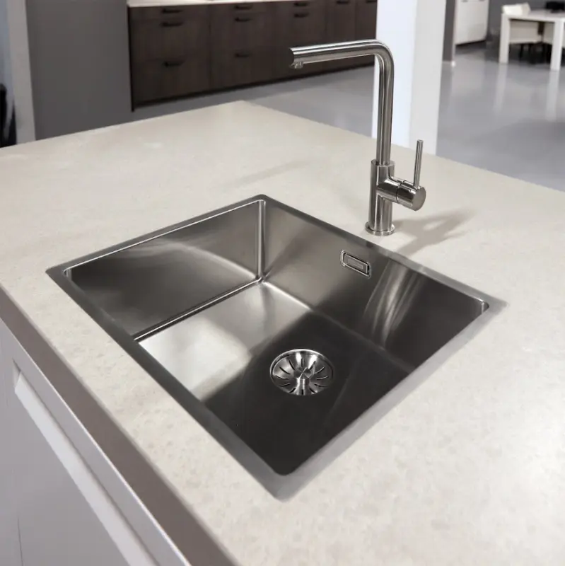 OUTLET Beschadigd!! Lorreine 50SP37 rvs spoelbak 50x37 cm vlakbouw onderbouw en opbouw  1208971626