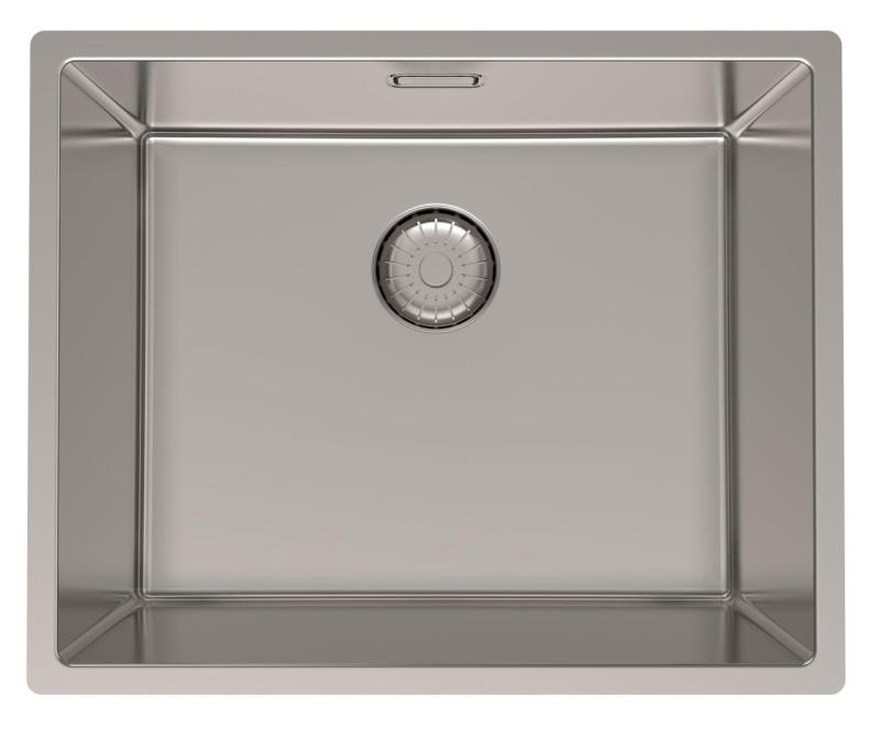 OUTLET  HOEK GEBOGEN! Pure.Sink Prestige RVS spoelbak 50x40 cm 10mm radius onderbouw 1208971659