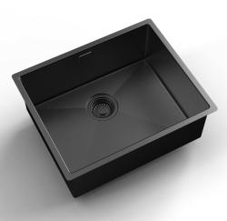 Pure.Sink Luxion PVD Zwarte spoelbak 50x40 cm onderbouw, vlakinbouw en opbouw PLX5040-63