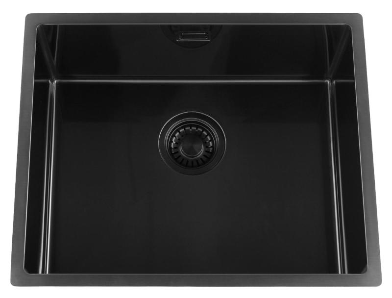 Pure.Sink Luxion PVD Zwarte spoelbak 50x40 cm onderbouw, vlakinbouw en opbouw PLX5040-63