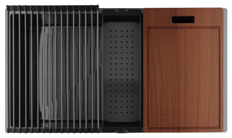 Pure.Sink Luxion Grote Gun metal spoelbak 74x40 cm onderbouw, vlakinbouw en opbouw PLX7440-61